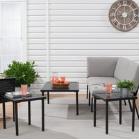 Mainstays Dagna 3-Piece Patio Coffee Table and Side Table Set