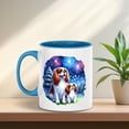 thumbnail image 2 of Happy New Year Cavalier King Charles Spaniel Family Cheer Winter Firework 11oz Accent Two-tone Mug Dog Lover Gifts Coffee Tea Cup - 02025, 2 of 5