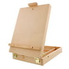 U.S. Art Supply Beachwood Artist Drawing and Painting Sketch Box Easel Adjustable Design w/ Divided Storage Compartment