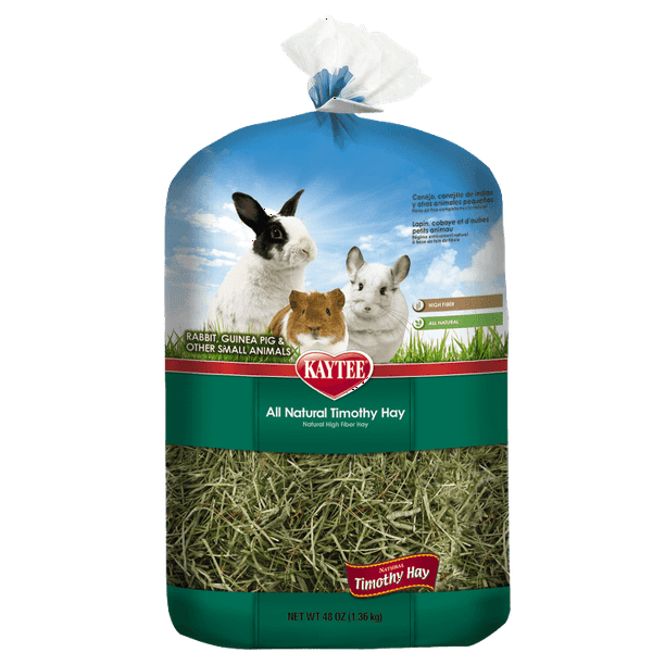 Kaytee Natural Timothy Hay Small Animal Food, 48 Oz