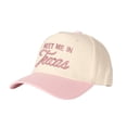 thumbnail image 3 of MEET ME IN Texas Letter Embroidered Color Block Trucker Hat Unisex Adjustable Cotton Breathable Fashion Cap for Travel Daily Wear, 3 of 10