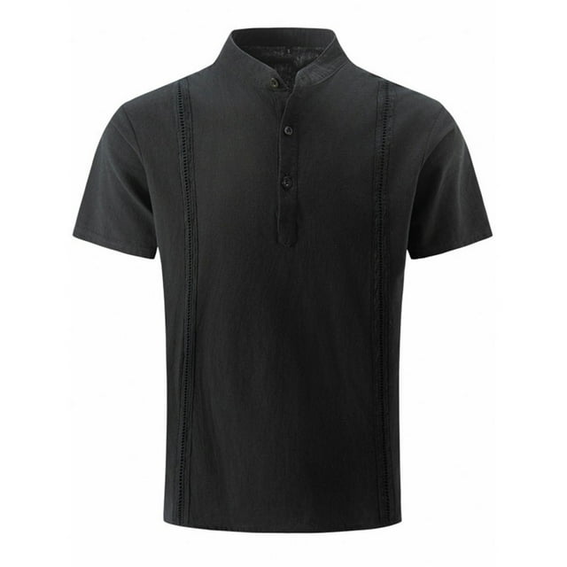pstuiky camisetas de hombre, Camisa informal holgada de manga corta para hombre, de color liso, fina y de uso diario camisas casuales para hombre l