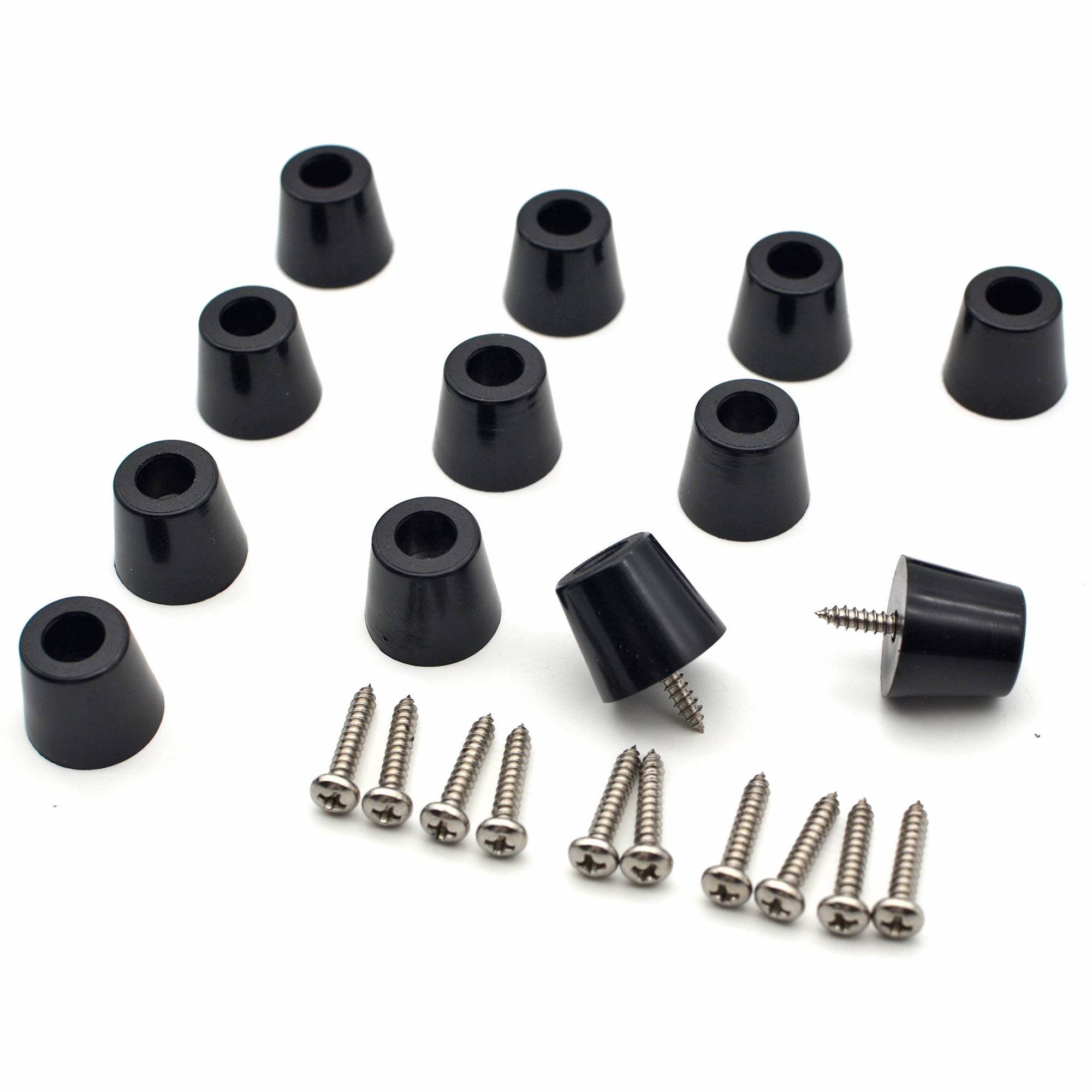 12 Extra Tall Rubber Feet with Stainless Steel Screws 3/4" W x 5/8" H
