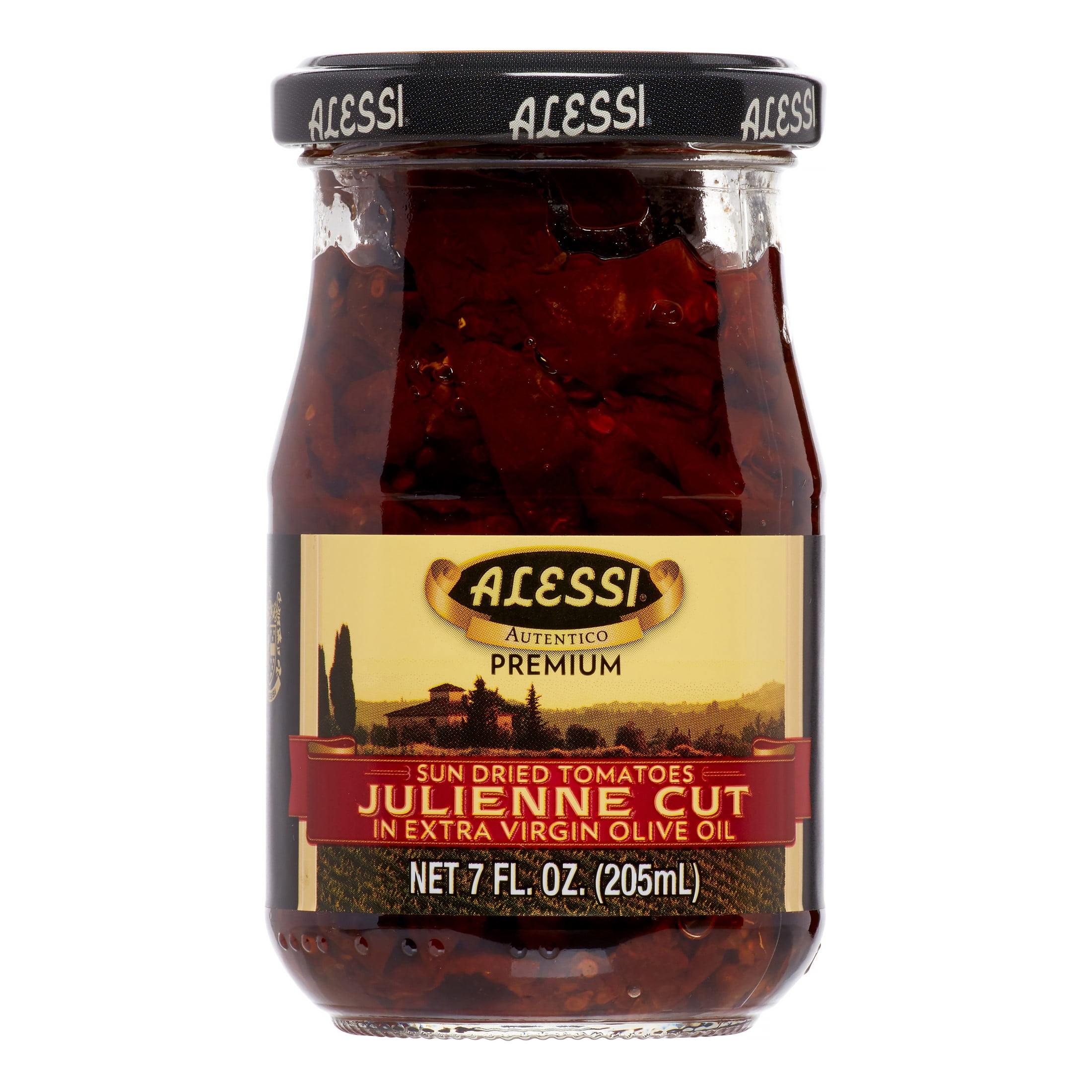 Alessi Premium Sun Dried Tomatoes, Julienne Cut, in Extra Virgin Olive