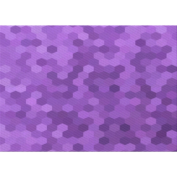 Ahgly Company Machine Washable Indoor Rectangle Transitional Heliotrope Purple Area Rugs, 3' x 5'