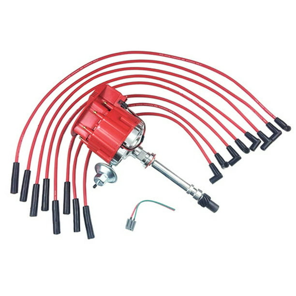 Red 8mm Spark Plug Wires Straight Boot, Hei Distributor Plug Wiring Diagram Chevy 3500