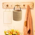 thumbnail image 5 of Topboutique Hanging Basket,Woven Hanging Rope Basket,Cotton Rope Wall Basket,Shelf Baskets Storage Bin Closet Organizer,Flower Plants Wall Basket,Rattan Woven Baskets for Home Decor,2 Pcs, 5 of 8