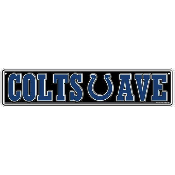 Indianapolis Colts 4" x 18" Team Boulevard Metal Sign