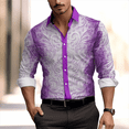 thumbnail image 1 of Camisa retro de manga larga de tela de moda callejera para exteriores con solapa tribal retro, cómoda y suave, camisa para hombre 2024, 1 of 6