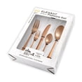 thumbnail image 5 of Copper Silverware Set for 4, MDEALY 20 Piece Modern Flatware Utensil Set for 4, Include Dinner Knife,Dinner Forks,Dinner Spoons,Salad Forks,Teaspoons, Dishwasher Safe, 5 of 6