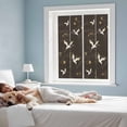 thumbnail image 3 of Japanese Style Window Privacy Film, Vintage Cranes Ocean Wave Black Grey Static Cling UV Sun Blocking Heat Control Window Tint Day and Night, Non-Adhesive One Way Windows Privacy Cover 17.7''x39.3'', 3 of 7