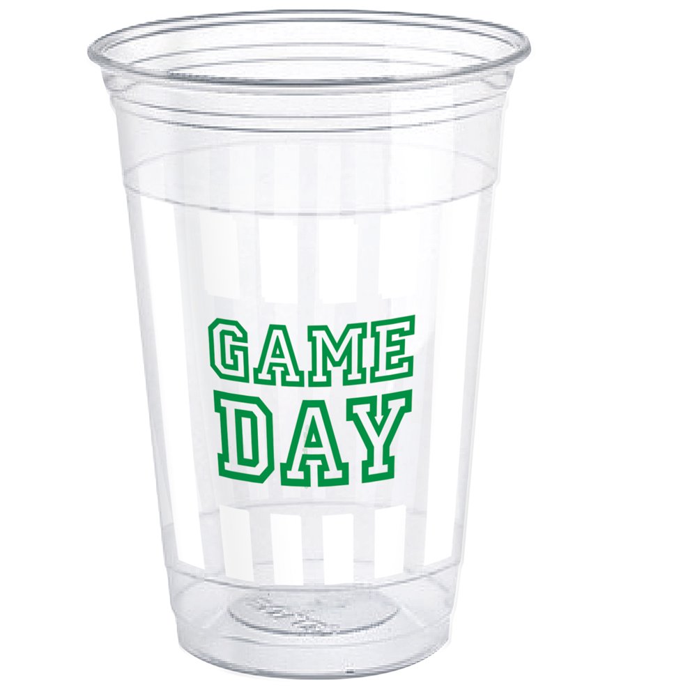 Game Day Football Plastic 16oz Cups, 8ct