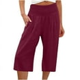 thumbnail image 6 of SDNall Womens Loose Wide Leg Pants High Waist Straight Pants Casual Pants, 6 of 9