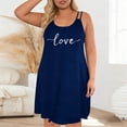 thumbnail image 7 of Meichang Plus Size Nightgown for Women Spaghetti Strap Sleepwear Sleeveless Love Print House Dress Soft Loose Fit Cami Night Dress, 7 of 7