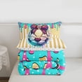 thumbnail image 5 of Erosebridal Ball Games Kids Full Size Comforter Sets,Soccer Ice Cream Leopard Print Bowknot Bedding Sets For Football Girls,Reversible 3-Piece, 5 of 7