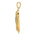 thumbnail image 6 of 14k Gold Two-tone Mezuzah with Shin Charm Pendant, 6 of 7