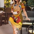 thumbnail image 2 of Lsque Sml Jeffy Print Women's Casual Dress T-Shirt Summer Short Sleeve Scoop Neck Swing Dresses, 2 of 7
