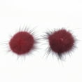 thumbnail image 2 of 10 pc Mink Fur Ball Decoration Pom Pom Ball For DIY Craft Dark Red 2~2.5cm, 2 of 2