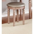 thumbnail image 5 of Bedroom Contemporary Vanity Set w Foldable Mirror Stool Drawers Rose Gold Color, 5 of 14