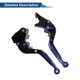 thumbnail image 5 of Palancas de freno y embrague cortas y largas para Kawasaki VERSYS 650 2015-2023, palanca de freno ajustable de motocicleta, aleación de aluminio, mango negro con extremo azul, 5 of 6