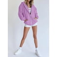 thumbnail image 3 of Sudadera con Capucha PRETTYGARDEN 2025 Y2K con Cierre Morada XXL, 3 of 7
