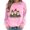 Pink, variant on Oalirro Christmas Sweatshirts for Women Long Sleeve Graphic Dressy Womens Top Merry Christmas Print Black Round Neck Top, L