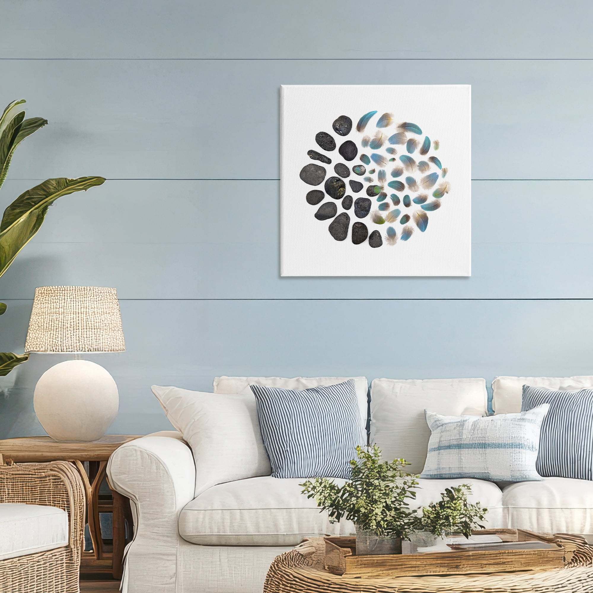 Stupell Industries Feathers & Rocks Collection Canvas Wall Art, design by Beth Adoette