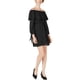 thumbnail image 1 of Vestido recto con volantes y hombros descubiertos maison Jules para mujer negro XS, 1 of 1