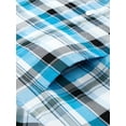 thumbnail image 4 of sogami Men's Plaid Button Up Cotton Long Sleeve Shirts Big & tall Gingham Shirt, 4 of 9