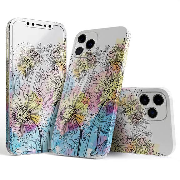DesignSkinz Colorful WaterColor Floral Full-Body Skin Decal Wrap Cover for iPhone 16