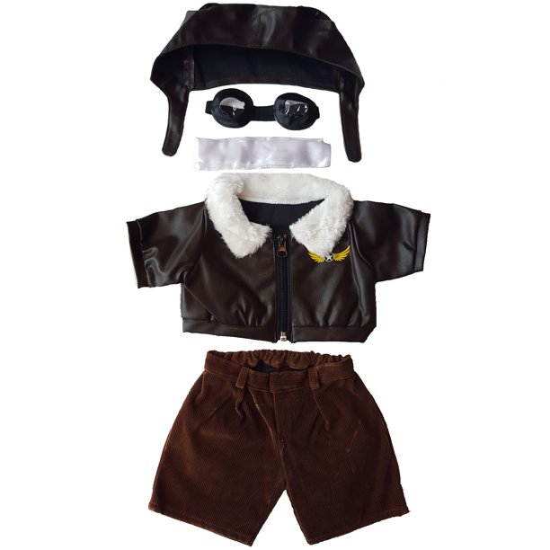 teddy bear pilot outfit