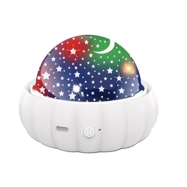 Tignapoo USB Rechargeable Starry Night Projector with 360° Rotation, Moonlight Shade, White/Blue Options, Compact Design for Baby Rooms