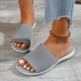 thumbnail image 2 of Modisza Mens Orthopedic Slide Sandals with Arch Support Knitted Soft Flat Slides Summer Indoor Slip on Walking Shoes Grey size 6, 2 of 6