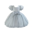 thumbnail image 2 of Wavsuf Toddler Girls Dresses Special Occasion Formal Sleeveless White Princess Dress Size 6Y, 2 of 7
