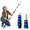 Blue-12 Feet, variant on Orange 24FT Adjustable Aluminum Alloy Paint Extension Pole with Flip-Lock