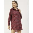 thumbnail image 6 of Moomaya Printed Womens Collared Long Shirt, Button Down Casual Summer Shirt Dress, 6 of 8