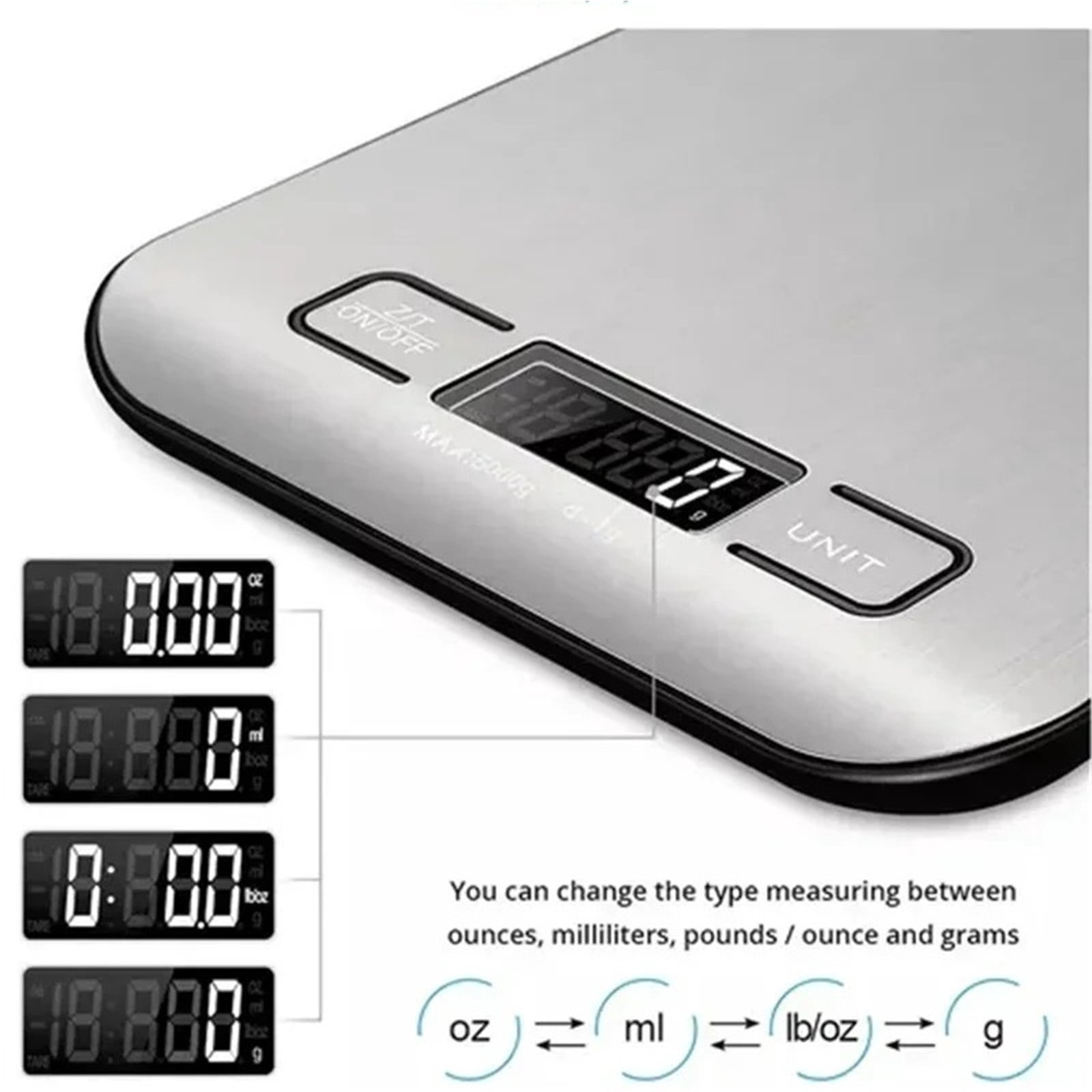 Mini Kitchen Scales 10KG 1G Stainless Steel Weighing for Food Diet Postal Balance Measuring LCD Precision Electronic