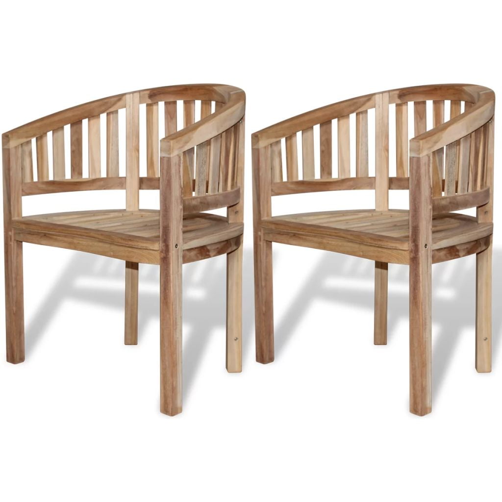 Anself Teak Banana Chair 2 pcs - Walmart.com