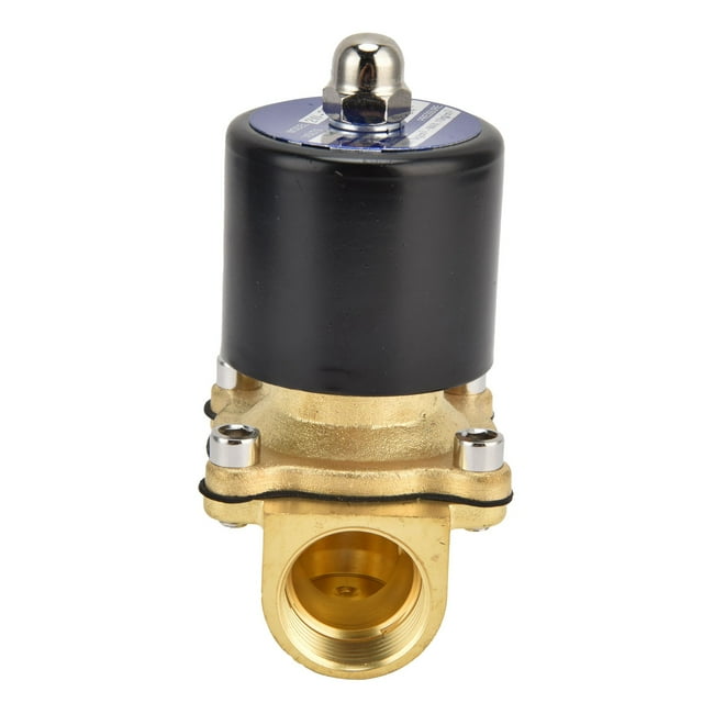 Valve d'Eau à Électrovanne, Matériau en Laiton pour Matériel Domestique pour Pièces de Plomberie pour Réparation de Canalisation pour Raccords de Tuyaux AC220V, DC24V, AC24V, AC110V, DC12V
