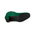 thumbnail image 5 of BLISSFUL STEP Valentine's Women's Boot Dress Side Zip Block Heel Ankle Boots Emerald Green 7, 5 of 7