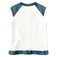 thumbnail image 5 of Bosfbaoi Tank Tops for Women Waffle Knit Sleeveless Tops, Denim Trim Crew Neck Casual Summer Shirts with Relaxed Fit for Weekend and Street Style, 5 of 5
