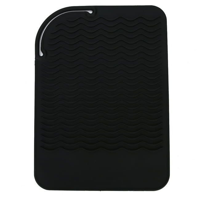 Bolsa de almacenamiento para plancha de pelo, plancha de pelo de silicona, cubierta resistente al calor, alfombrilla antideslizante, compacta y ligera
