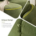 thumbnail image 4 of 99" Chenille Minimalist Modular Sectional Sofa, Oversized Sectional Sofa Set with 30D Foam, Convertible Modular Cloud Sleeper Couch with 4 Pillows for Living Room​, Antique Green,Green, 4 of 7