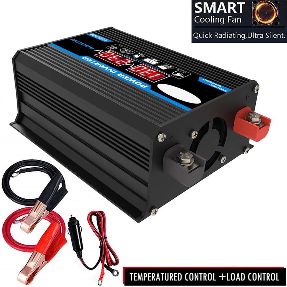 4000W Power Inverter Dc 12V To Ac 220V Car Sine Wave Converter Dual Usb