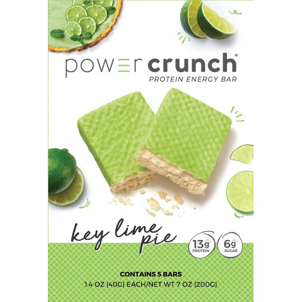 Powercrunch Original Protein Bar, 13g Protein, Key Lime Pie, 7 Oz, 5 Ct