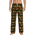 thumbnail image 2 of Picia Cute Little Foxes Mens Soft Woven Cotton Elastic Waistband Sleep Pajama Pant Lounge Sleep Pant With Pockets And Drawstring-Small, 2 of 9