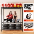 thumbnail image 5 of REIBII Wire Shelving Unit with Cover & Wheels, 5 Tier Heavy Duty Metal Storage Rack, 45"W x 17.72"D x 72.83"H, 5 of 9