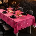 thumbnail image 6 of 2 Pack Web Print Plastic Halloween Tablecloth 43 x 71 Inch – Disposable Tablecloth Cover with Spiderweb Design, Ideal for Birthday, Themed Events & Halloween Party Decor (Hot Pink), 6 of 7
