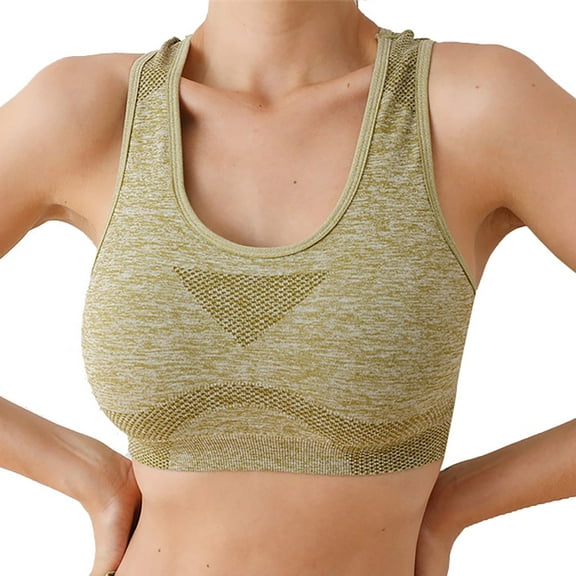 KyCheLot High Impact Sports Bras for Women Racerback Wicking Comfy Padded Seamless Support Bra