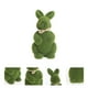 thumbnail image 5 of 2 piezas Simulación Moss Conejo Adornos Realista Creativo Corto Peluche Conejito Figurita Decoración artesanal para Pascua Sala de estar Oficina en el hogar (Verde), 5 of 6
